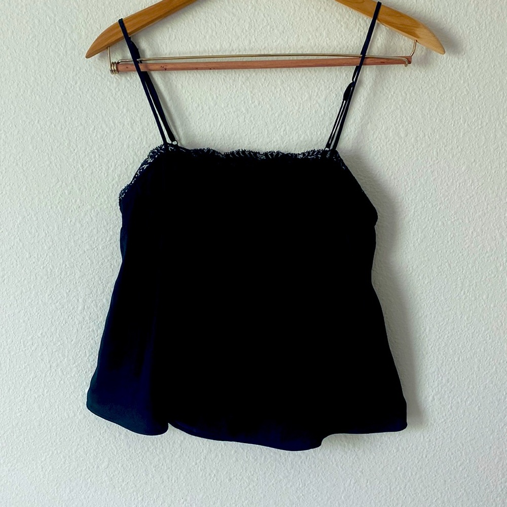 Free People Intimately Women’s Black Lace Cutout Cami W/Adjustable Straps XS